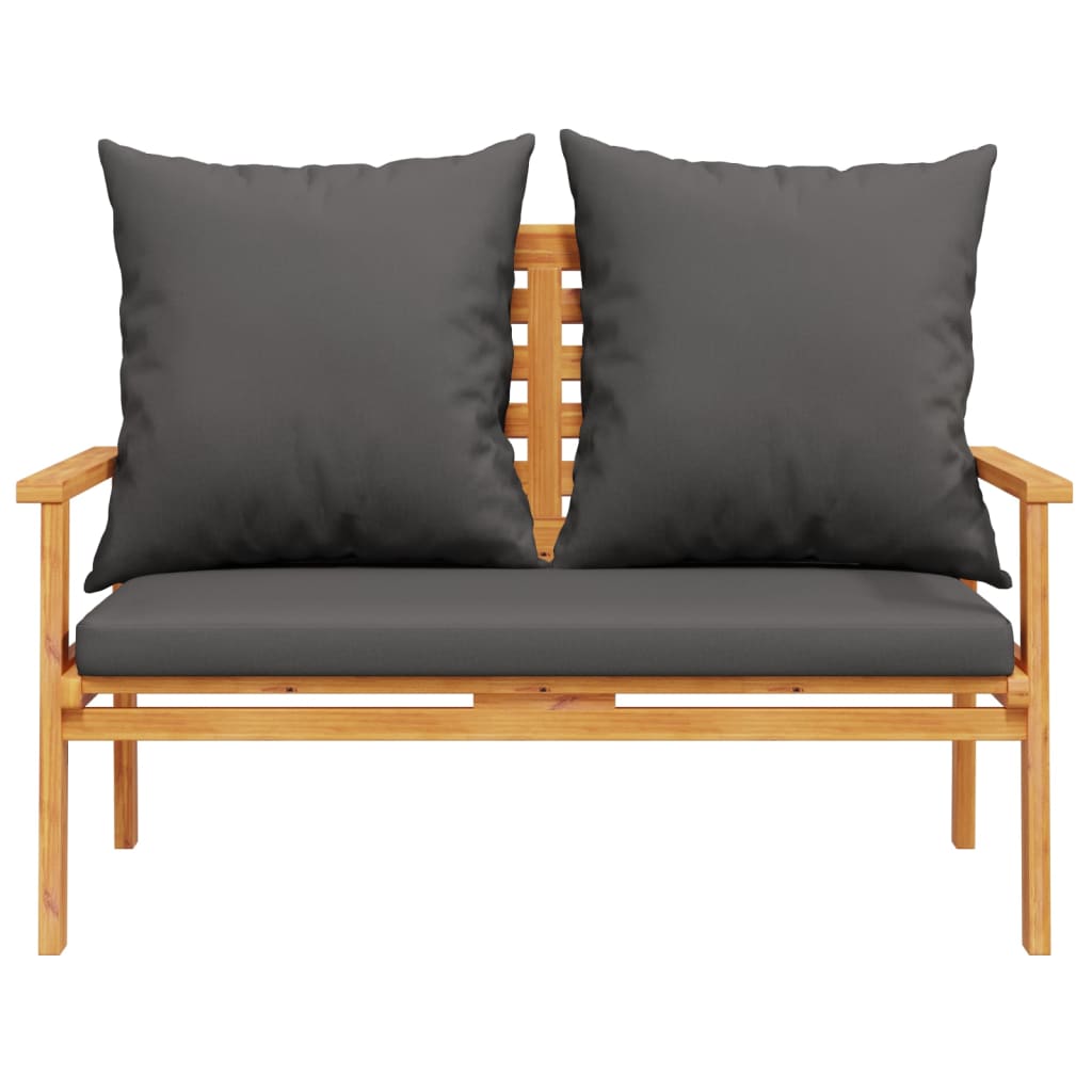 Salon de jardin avec coussins 5 pcs Bois d'acacia solide