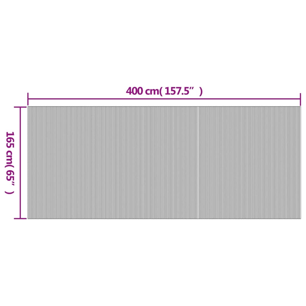 Cloison de séparation blanc largeur 400 cm hauteur 165 cm bambou - XIOS