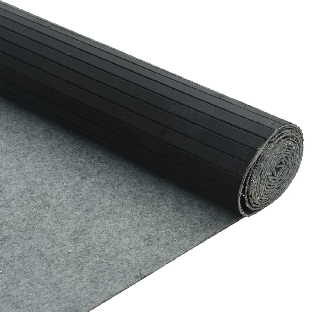 Cloison de séparation noir 165x800 cm bambou - XIOS