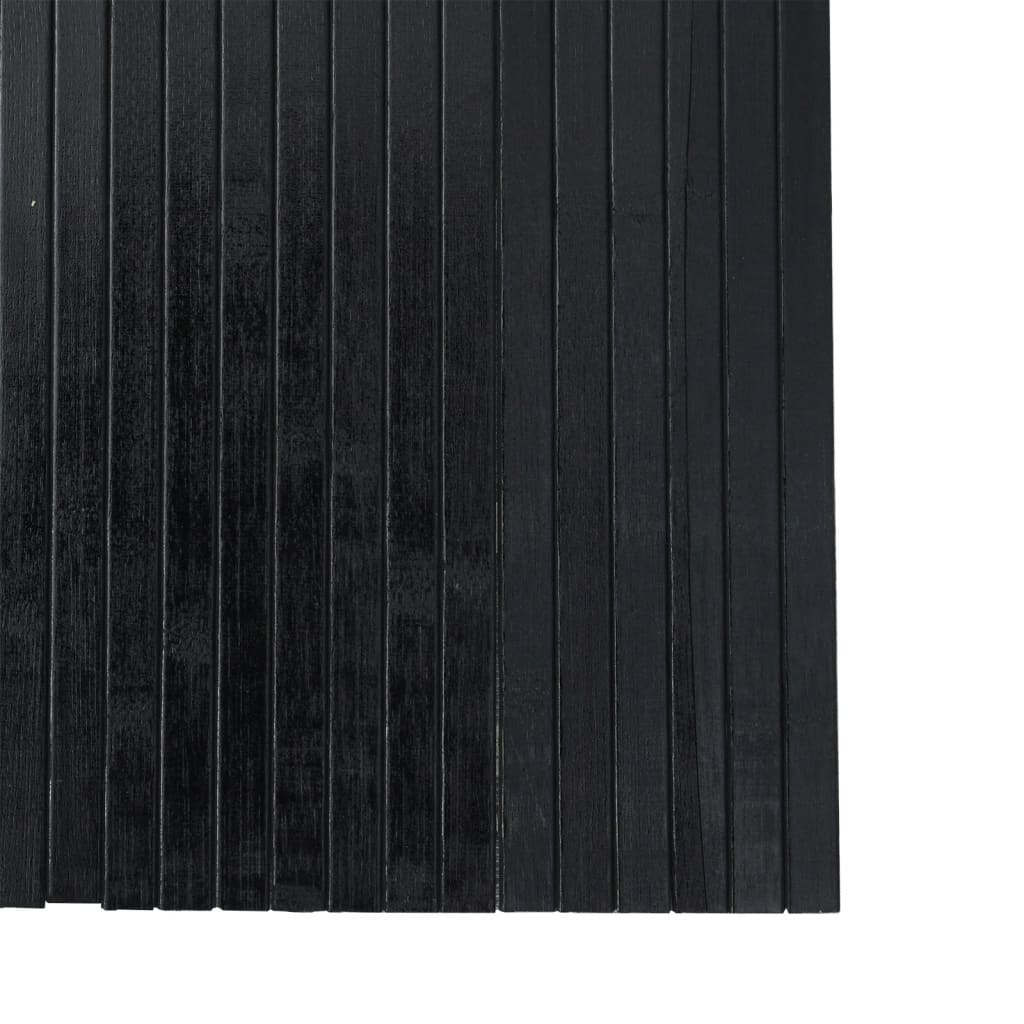 Cloison de séparation noir 165x800 cm bambou - XIOS