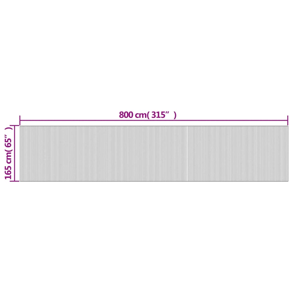 Cloison de séparation blanc largeur 800 cm hauteur 165 cm bambou - XIOS
