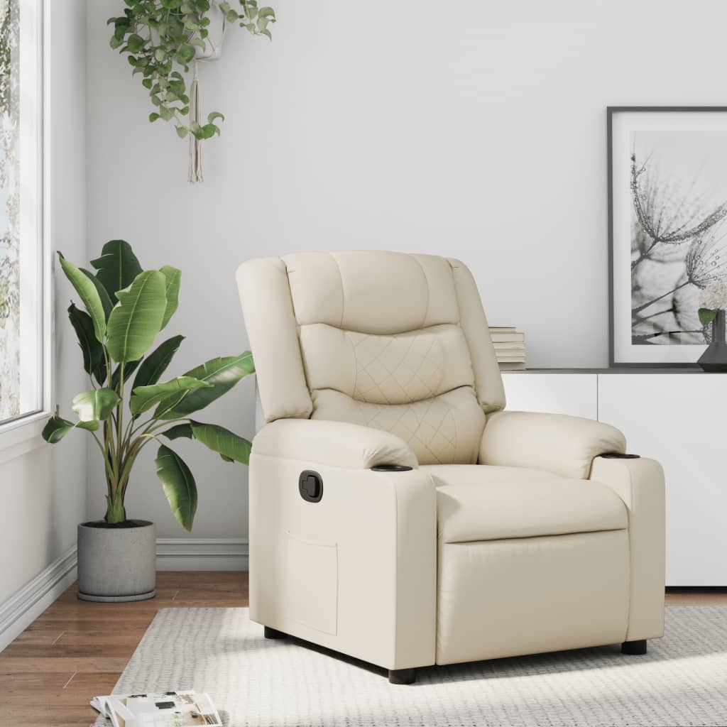 Fauteuil inclinable Crème Similicuir - XIOS