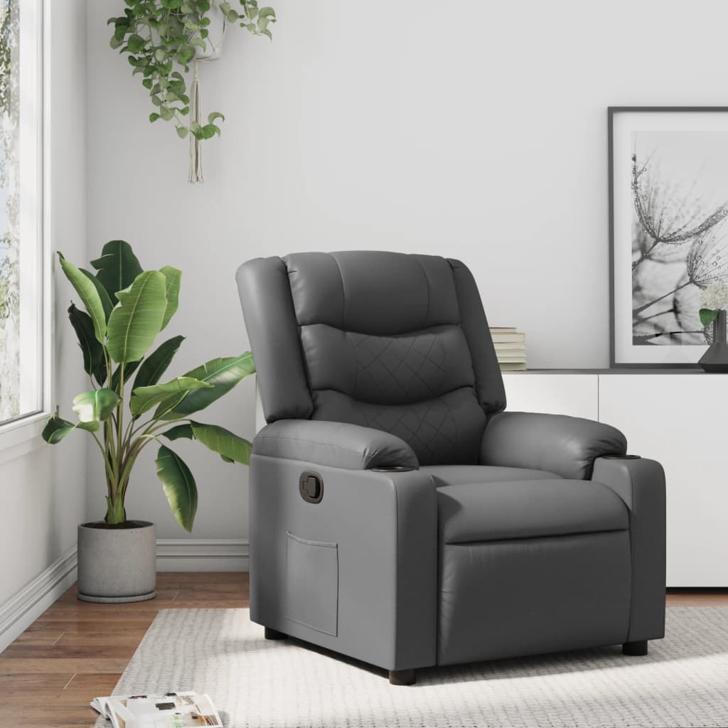 Fauteuil inclinable Gris Similicuir - XIOS