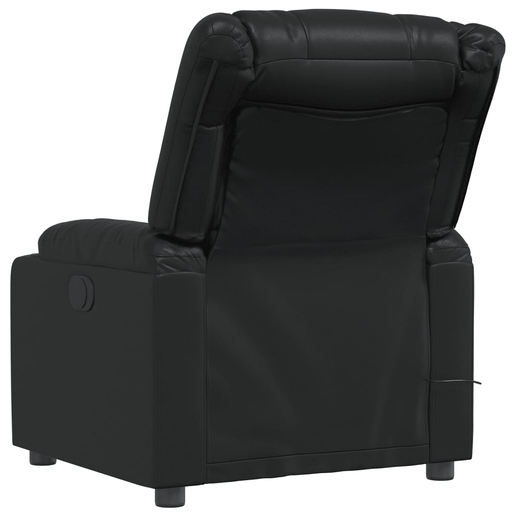 Fauteuil de massage inclinable Noir Similicuir