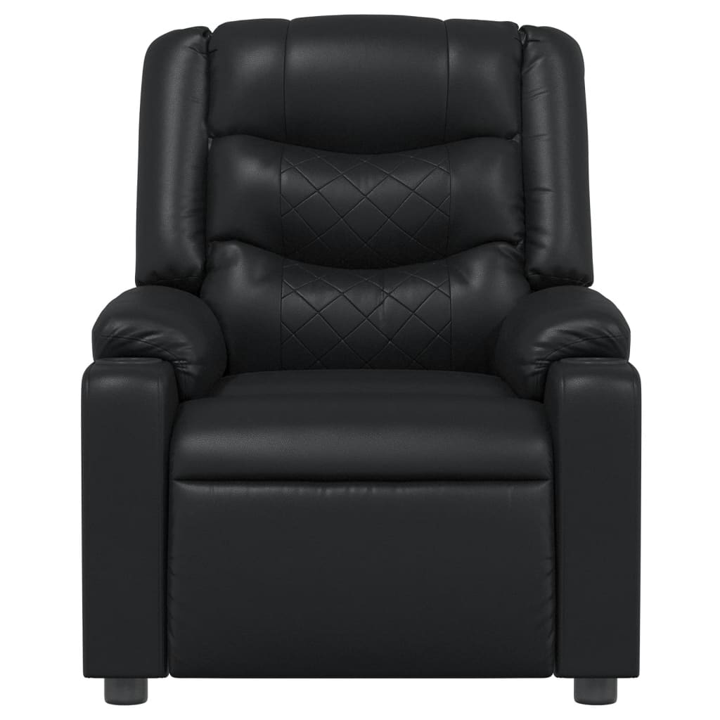 Fauteuil de massage inclinable Noir Similicuir