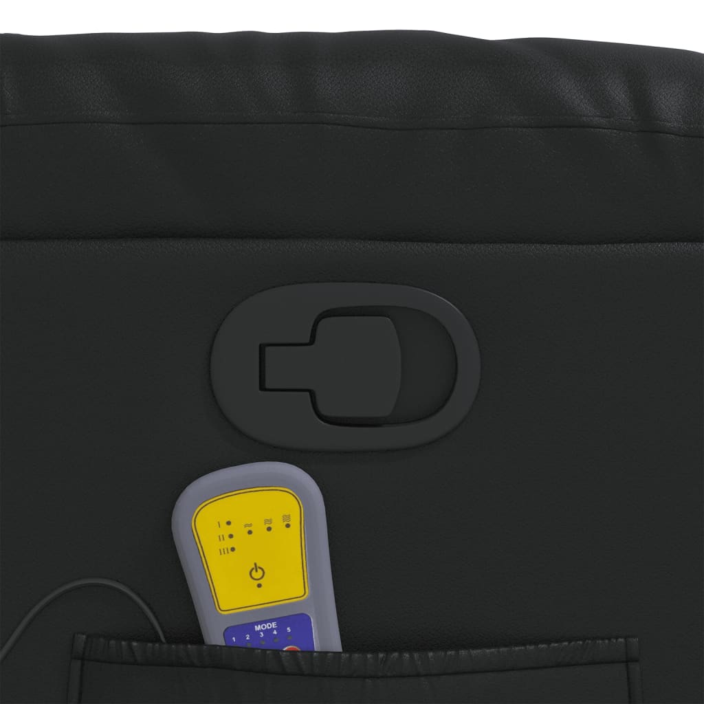 Fauteuil de massage inclinable Noir Similicuir