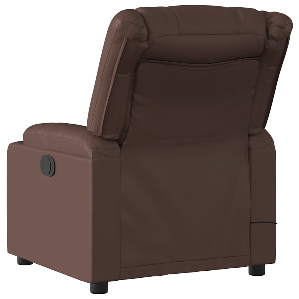 Fauteuil de massage inclinable Marron Similicuir - XIOS