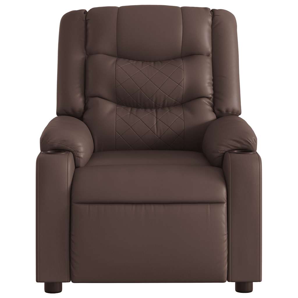 Fauteuil de massage inclinable Marron Similicuir - XIOS