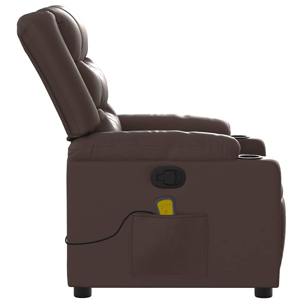 Fauteuil de massage inclinable Marron Similicuir - XIOS