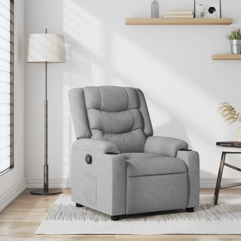 Fauteuil inclinable Gris clair Tissu - XIOS