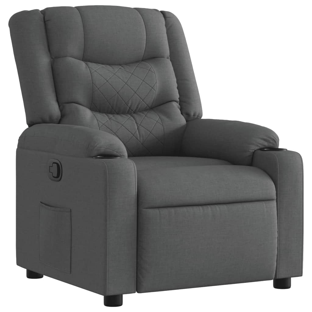 Fauteuil inclinable Gris foncé Tissu - XIOS