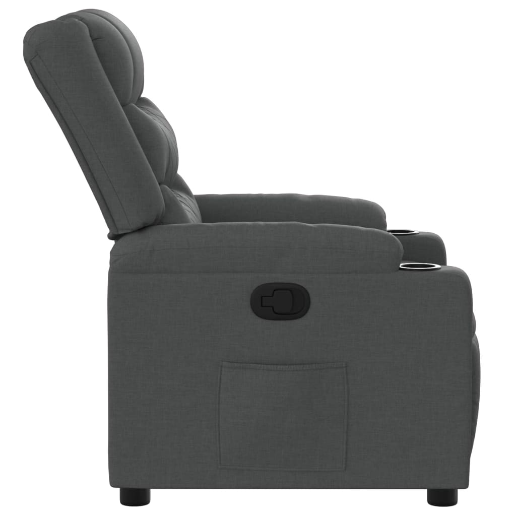Fauteuil inclinable Gris foncé Tissu - XIOS