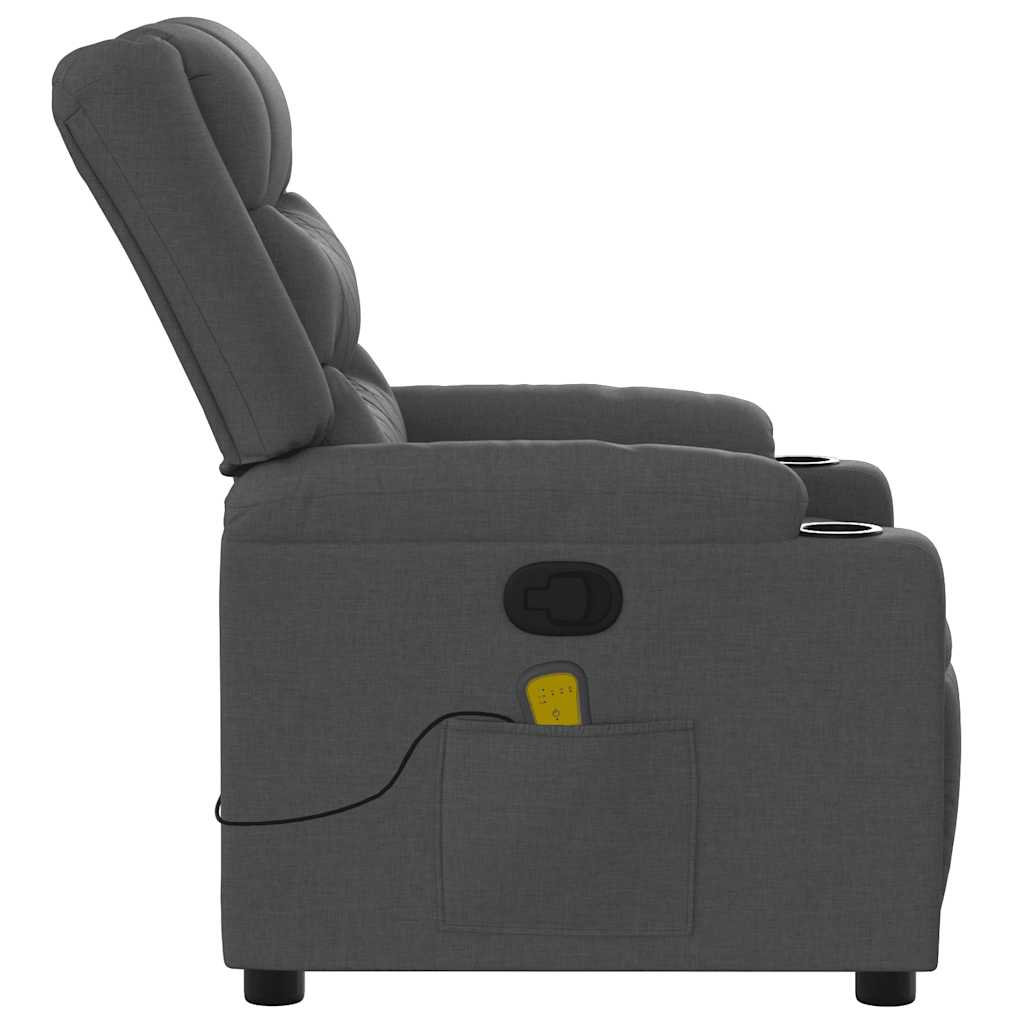 Fauteuil de massage inclinable Gris foncé Tissu - XIOS
