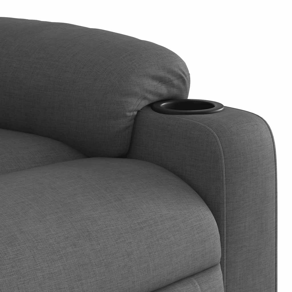 Fauteuil de massage inclinable Gris foncé Tissu - XIOS