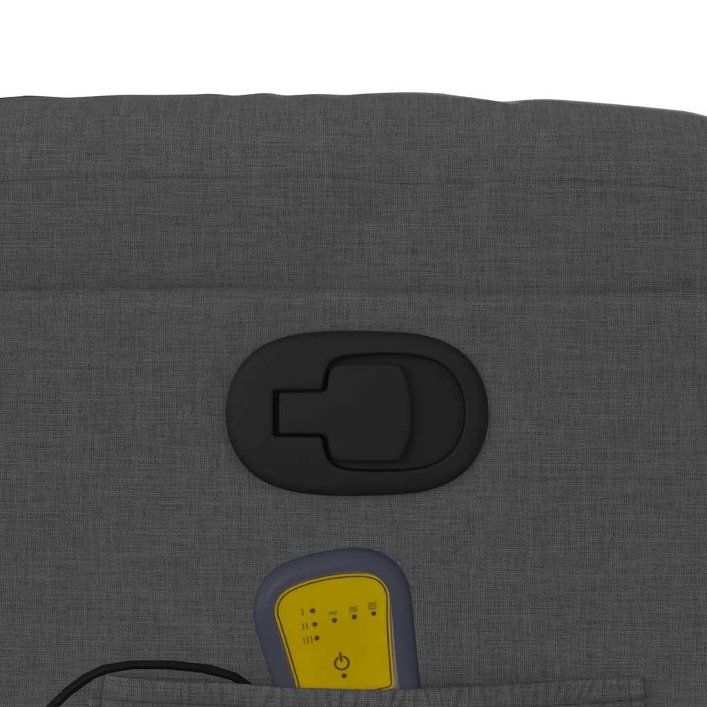 Fauteuil de massage inclinable Gris foncé Tissu - XIOS