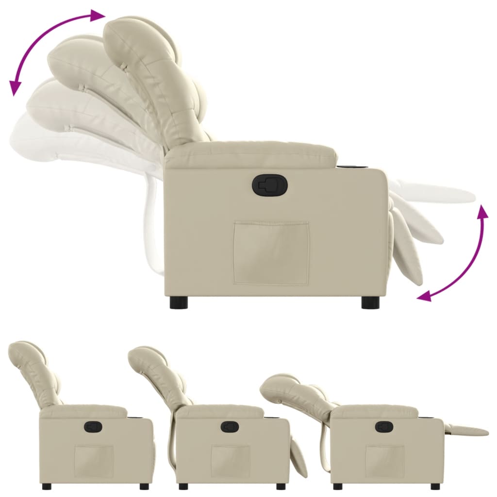Fauteuil inclinable Crème Similicuir - XIOS