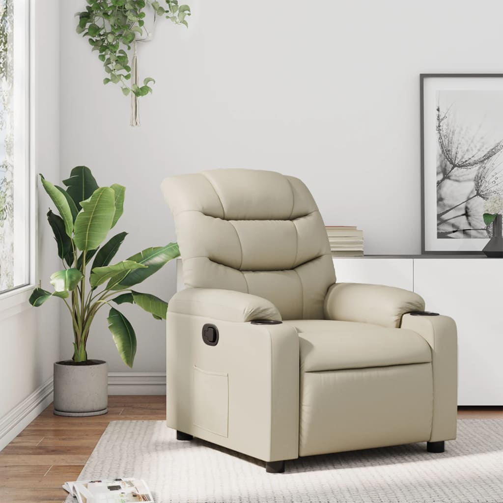 Fauteuil inclinable Crème Similicuir - XIOS