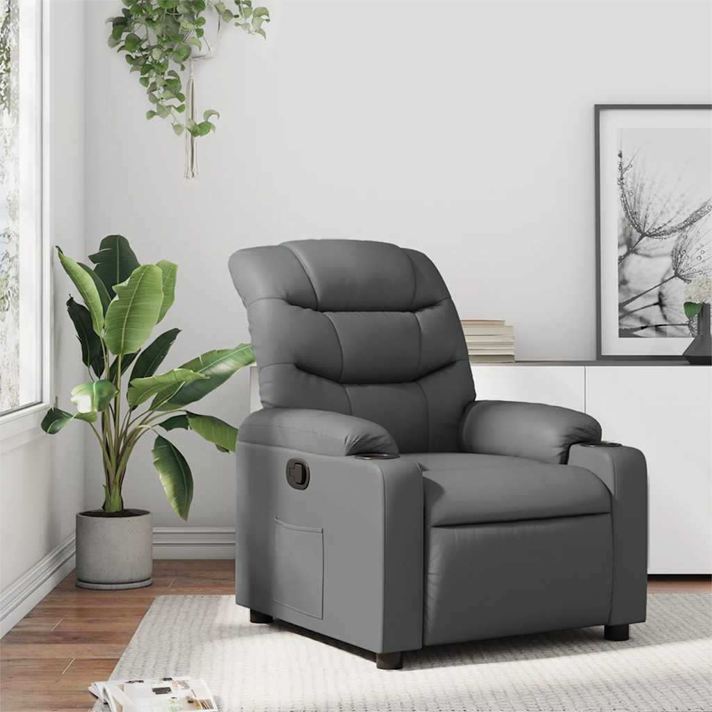 Fauteuil inclinable Gris Similicuir - XIOS