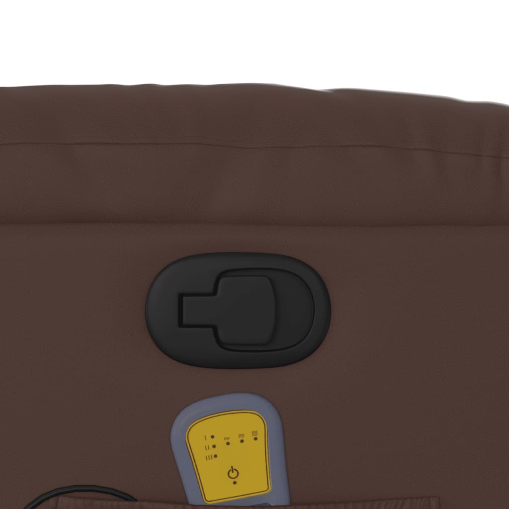 Fauteuil de massage inclinable Marron Similicuir - XIOS