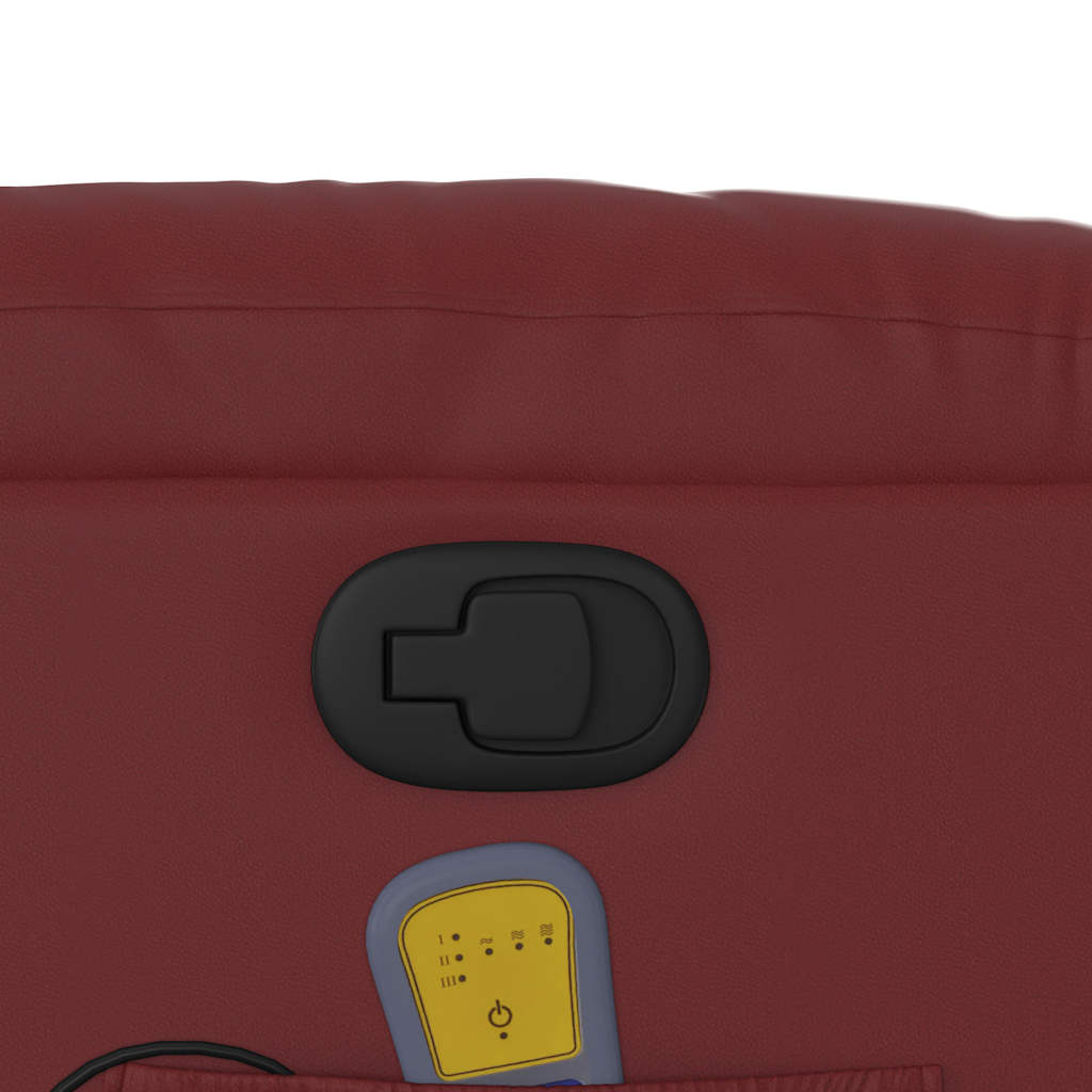 Fauteuil de massage inclinable Rouge bordeaux Similicuir - XIOS