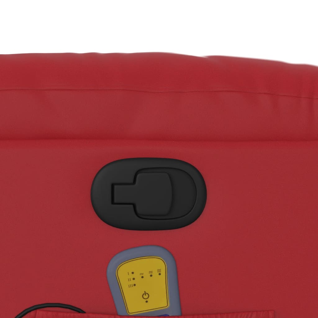 Fauteuil de massage inclinable rouge similicuir - XIOS
