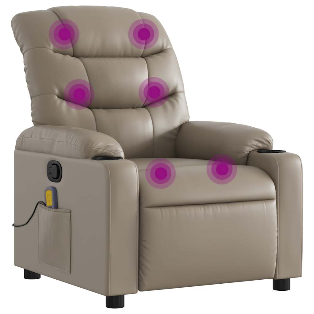 Fauteuil de massage inclinable Cappuccino Similicuir - XIOS