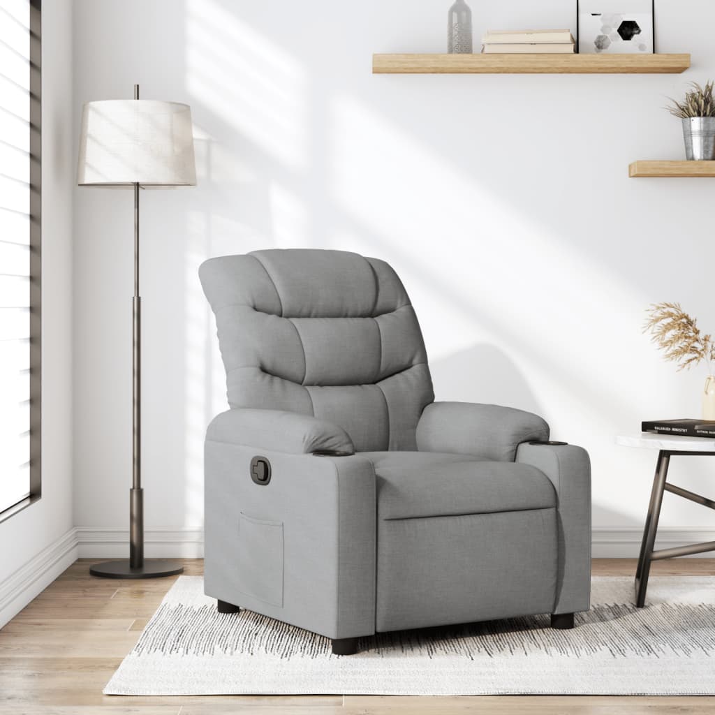 Fauteuil inclinable Gris clair Tissu - XIOS