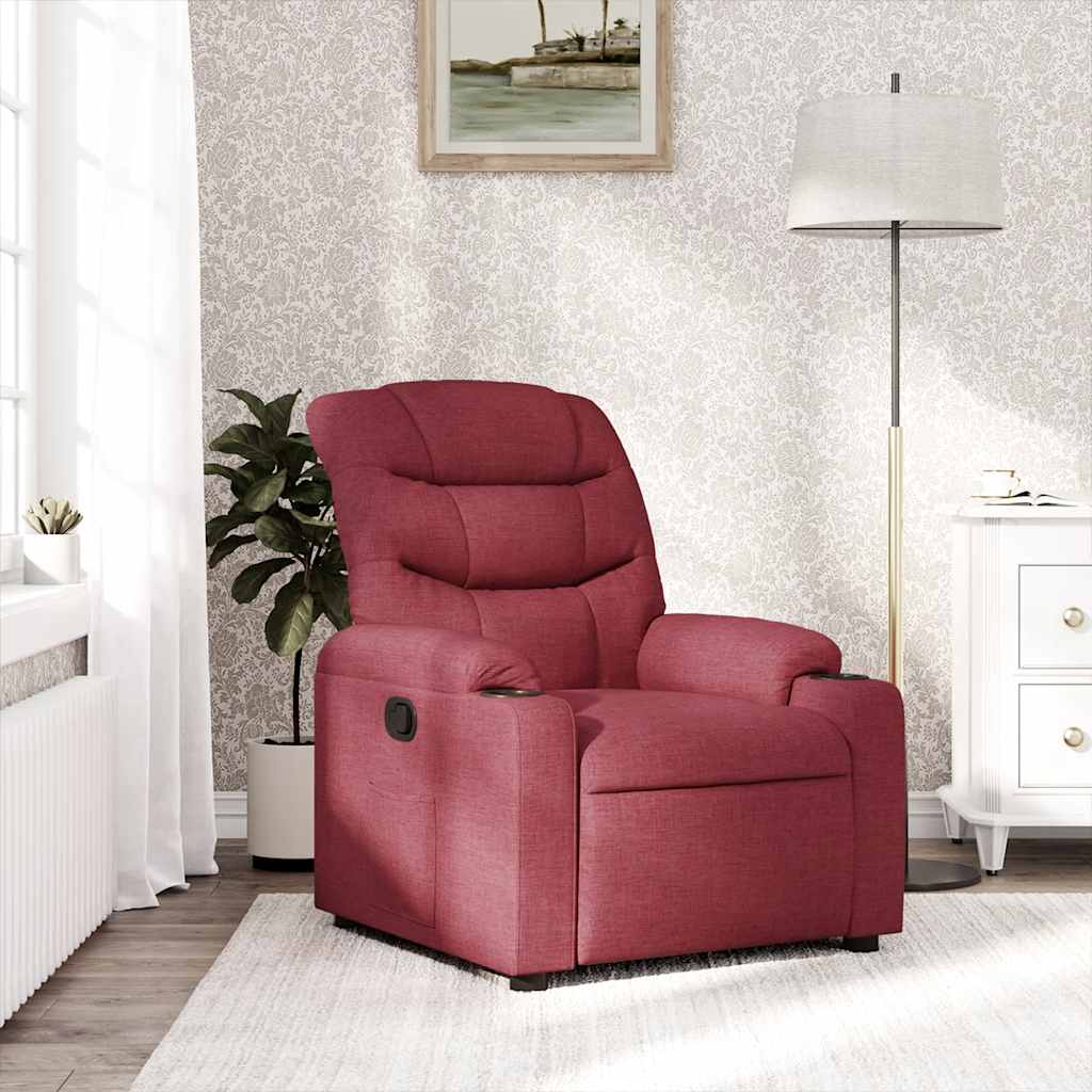 Fauteuil inclinable Rouge bordeaux Tissu - XIOS