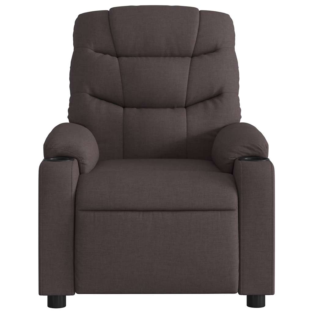 Fauteuil inclinable Marron foncé Tissu - XIOS