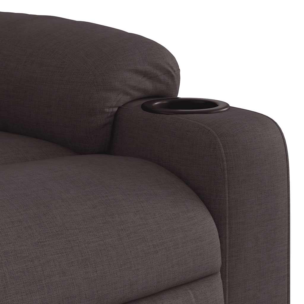 Fauteuil inclinable Marron foncé Tissu - XIOS