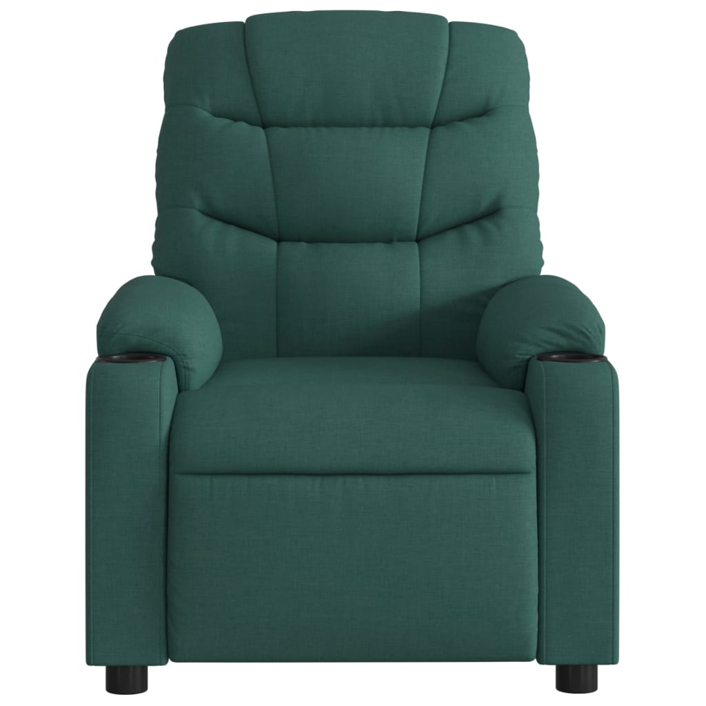 Fauteuil inclinable Vert foncé Tissu - XIOS