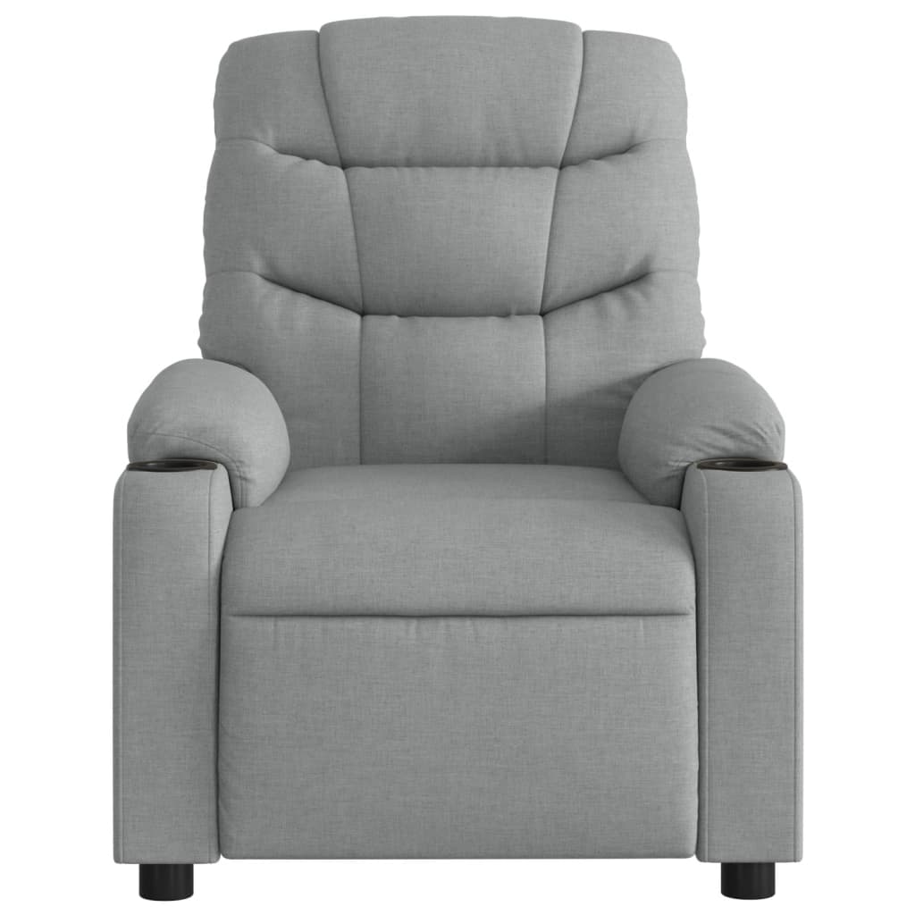 Fauteuil de massage inclinable Gris clair Tissu - XIOS