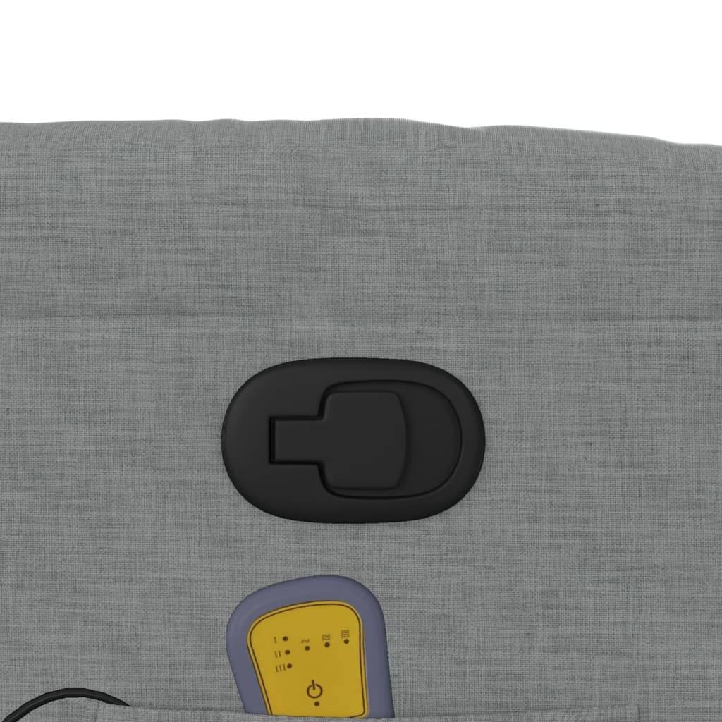 Fauteuil de massage inclinable Gris clair Tissu - XIOS