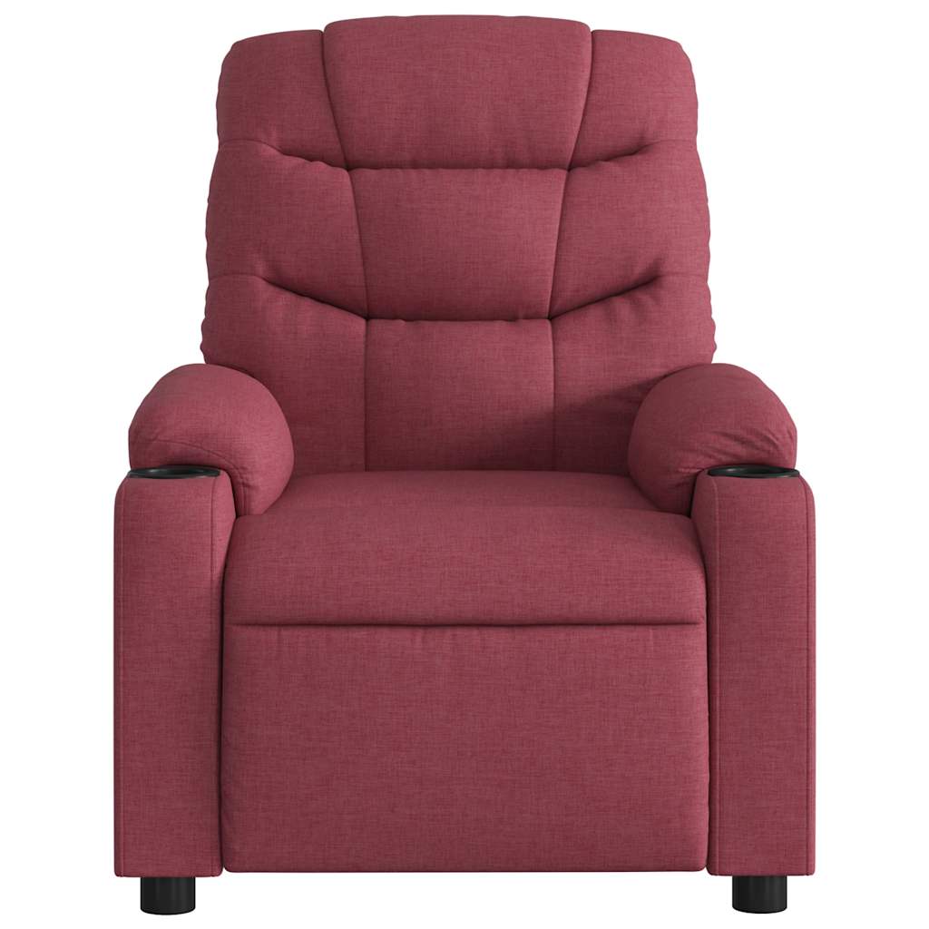 Fauteuil de massage inclinable Rouge bordeaux Tissu - XIOS