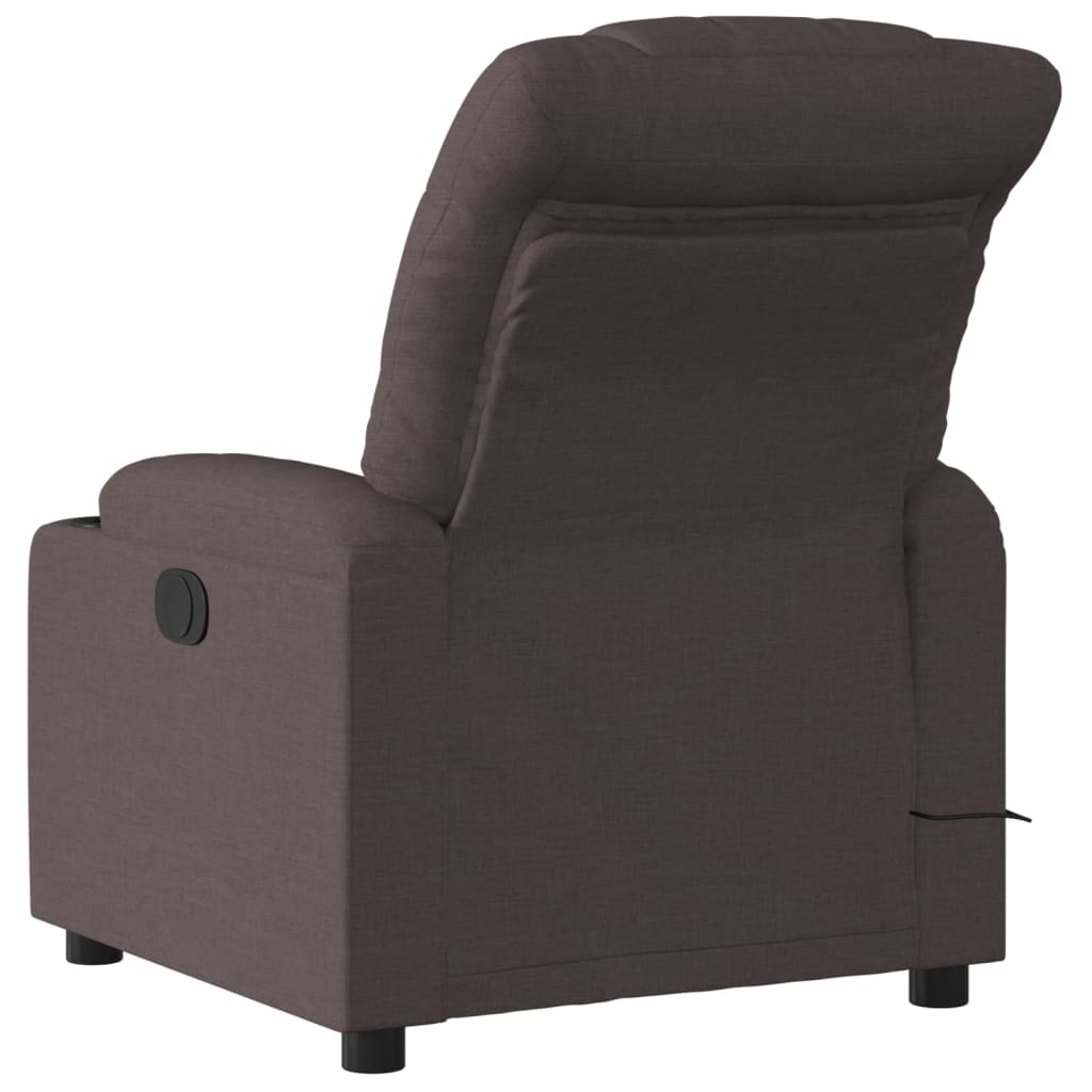 Fauteuil de massage inclinable Marron foncé Tissu - XIOS