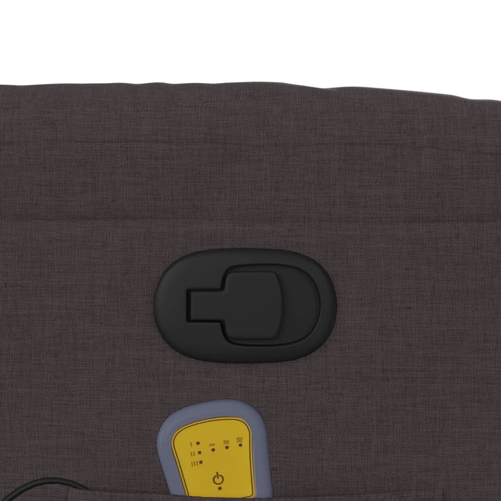 Fauteuil de massage inclinable Marron foncé Tissu - XIOS