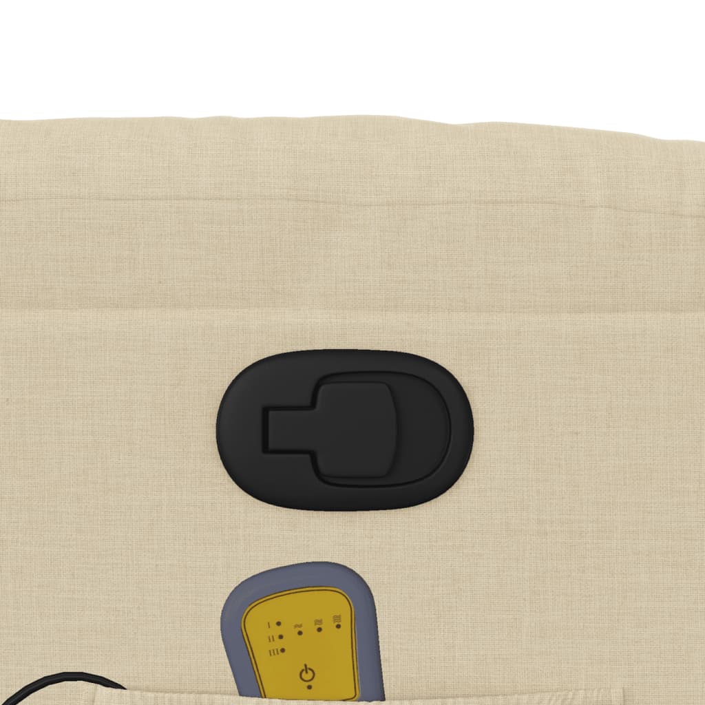 Fauteuil de massage inclinable Crème Tissu - XIOS