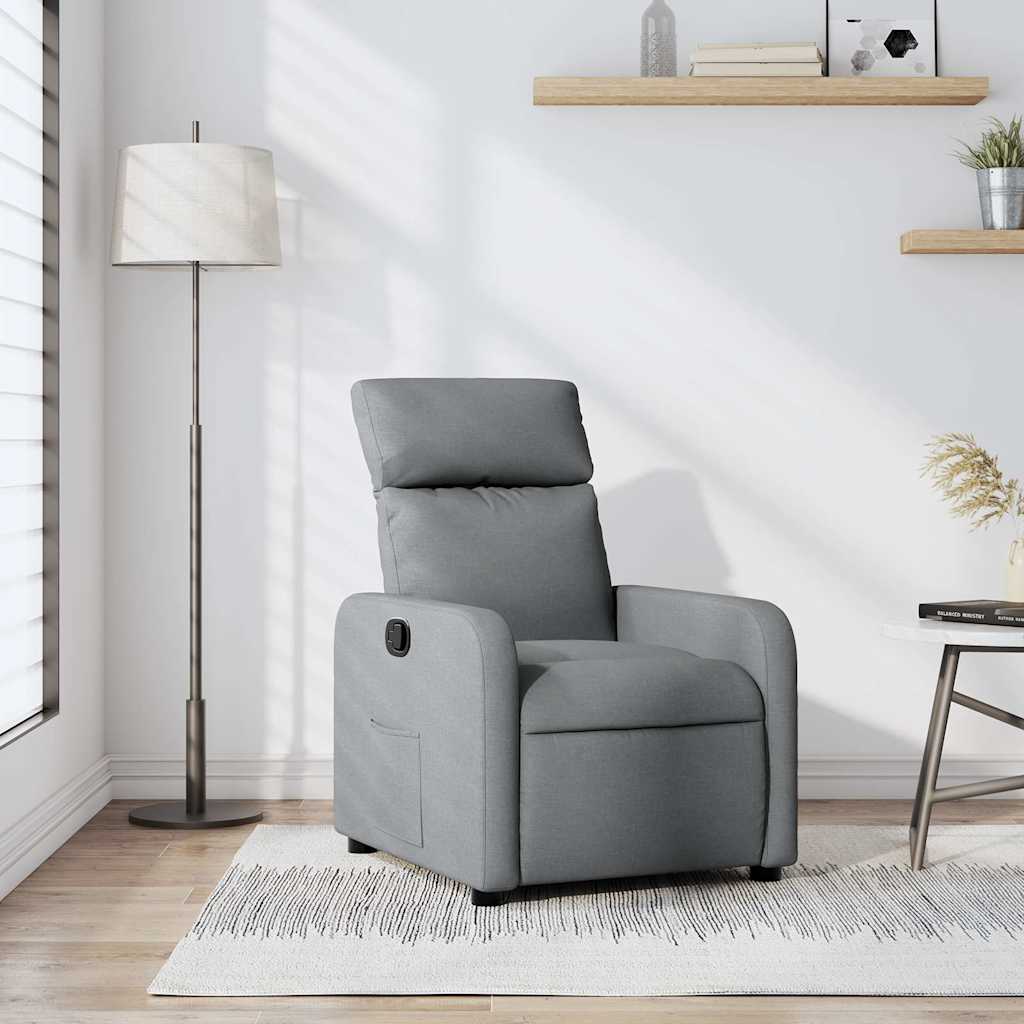 Fauteuil inclinable Gris clair Tissu - XIOS