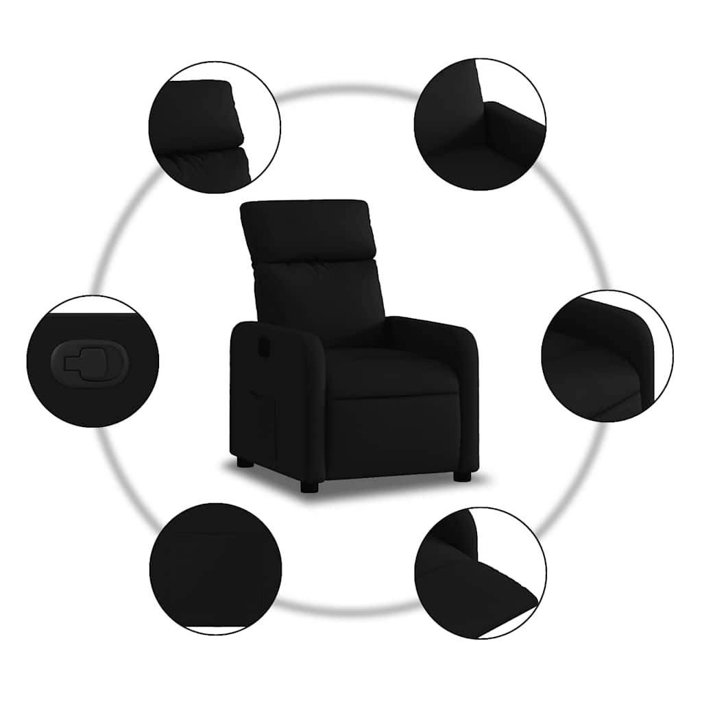 Fauteuil inclinable Noir Tissu - XIOS