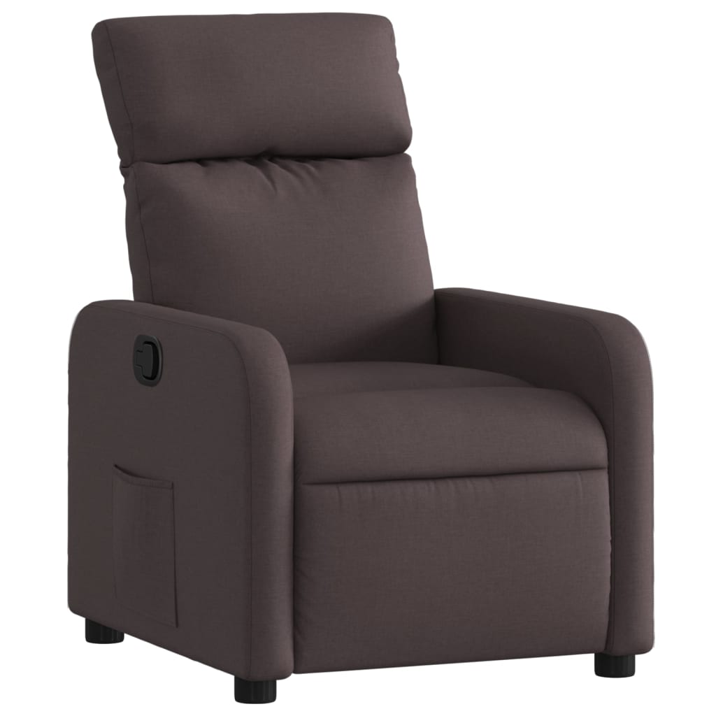 Fauteuil inclinable Marron foncé Tissu - XIOS