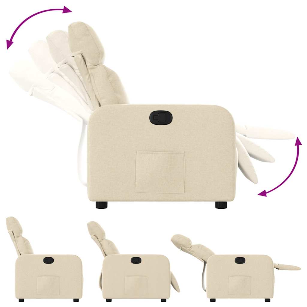 Fauteuil inclinable Crème Tissu - XIOS