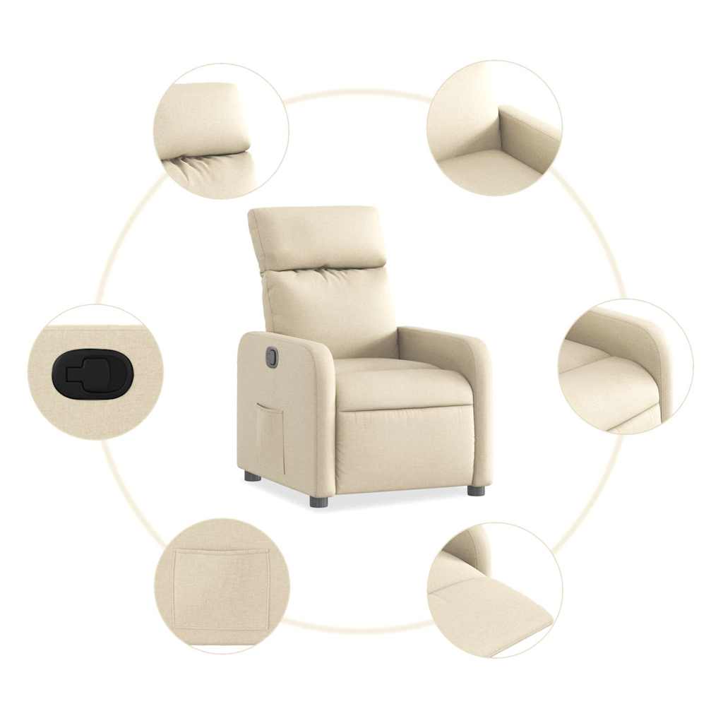 Fauteuil inclinable Crème Tissu - XIOS