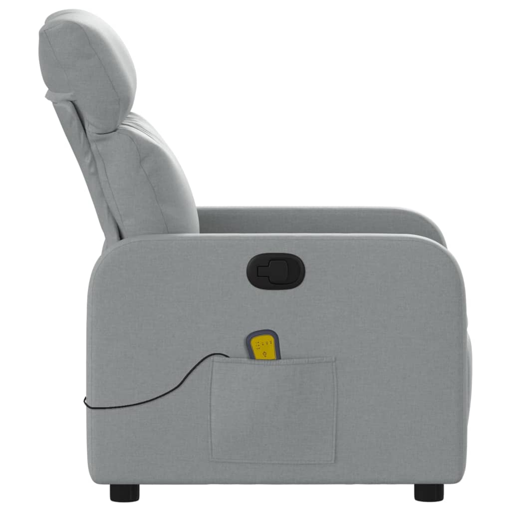 Fauteuil de massage inclinable Gris clair Tissu - XIOS