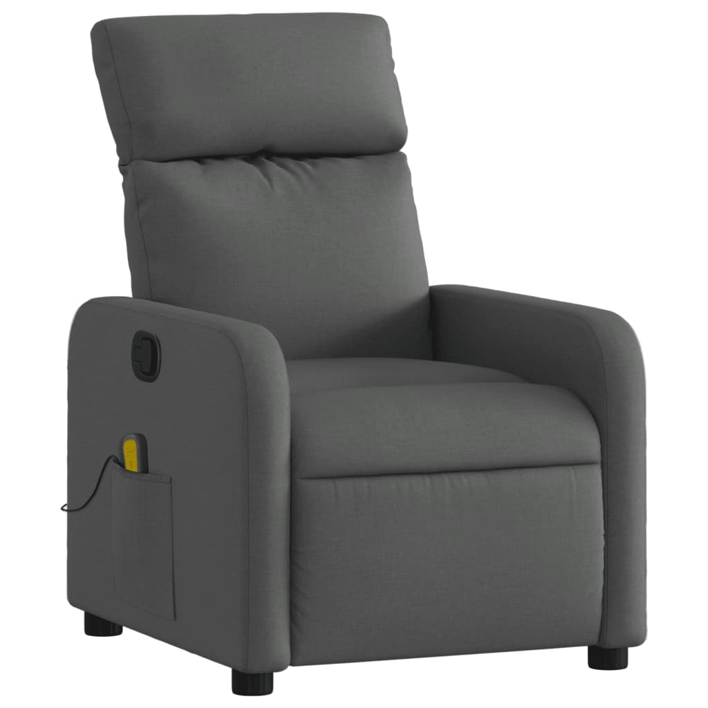 Fauteuil de massage inclinable Gris foncé Tissu - XIOS