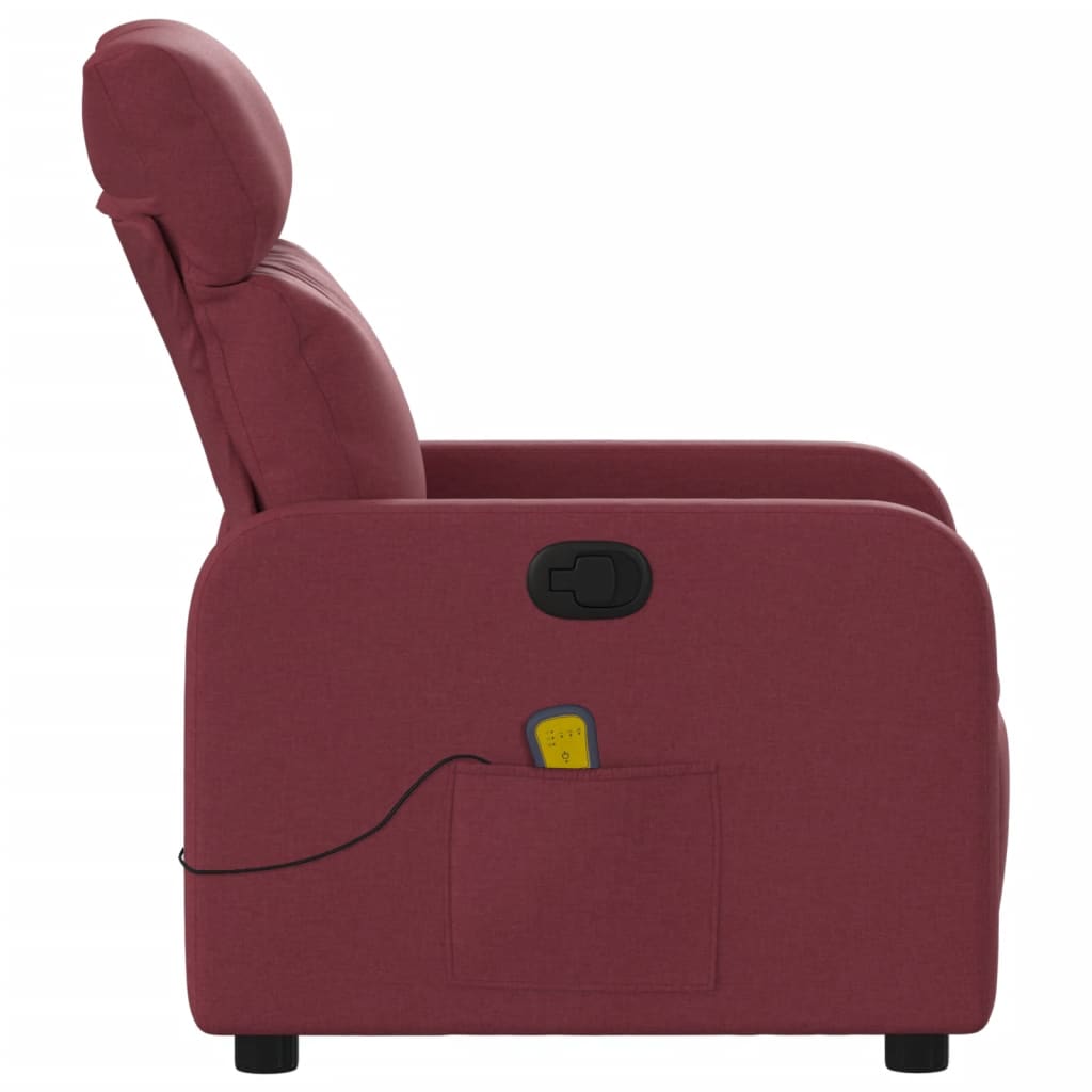 Fauteuil de massage inclinable Rouge bordeaux Tissu - XIOS