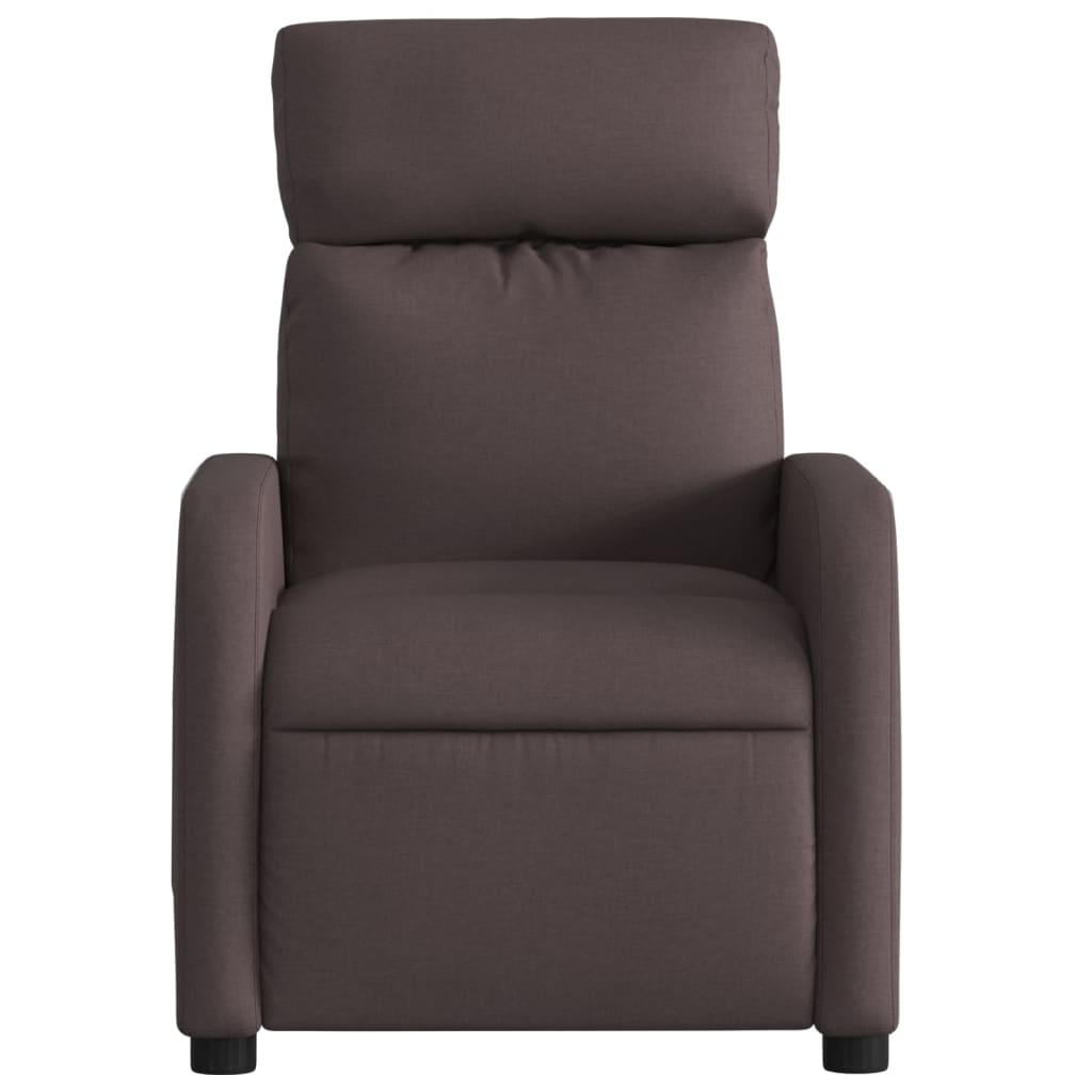 Fauteuil de massage inclinable Marron foncé Tissu - XIOS