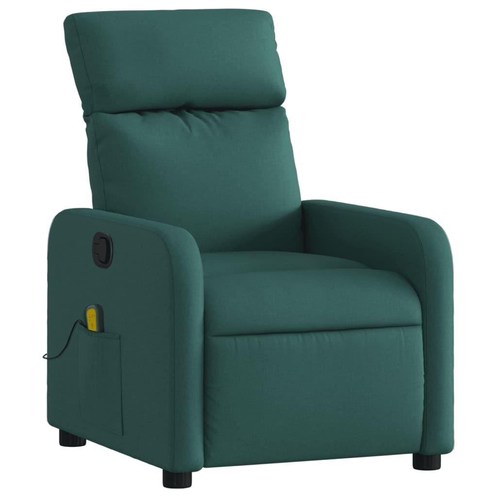 Fauteuil de massage inclinable Vert foncé Tissu - XIOS