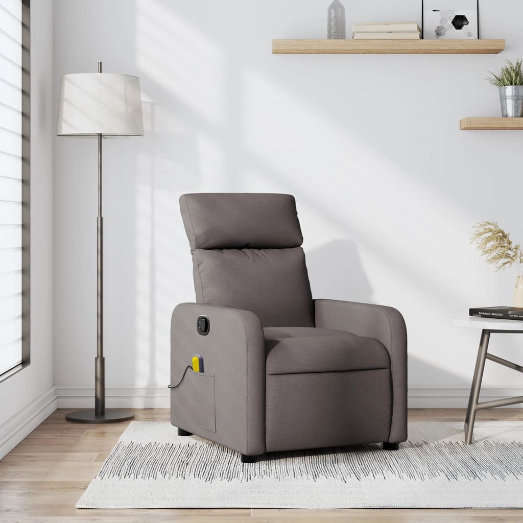 Fauteuil de massage inclinable Taupe Tissu - XIOS