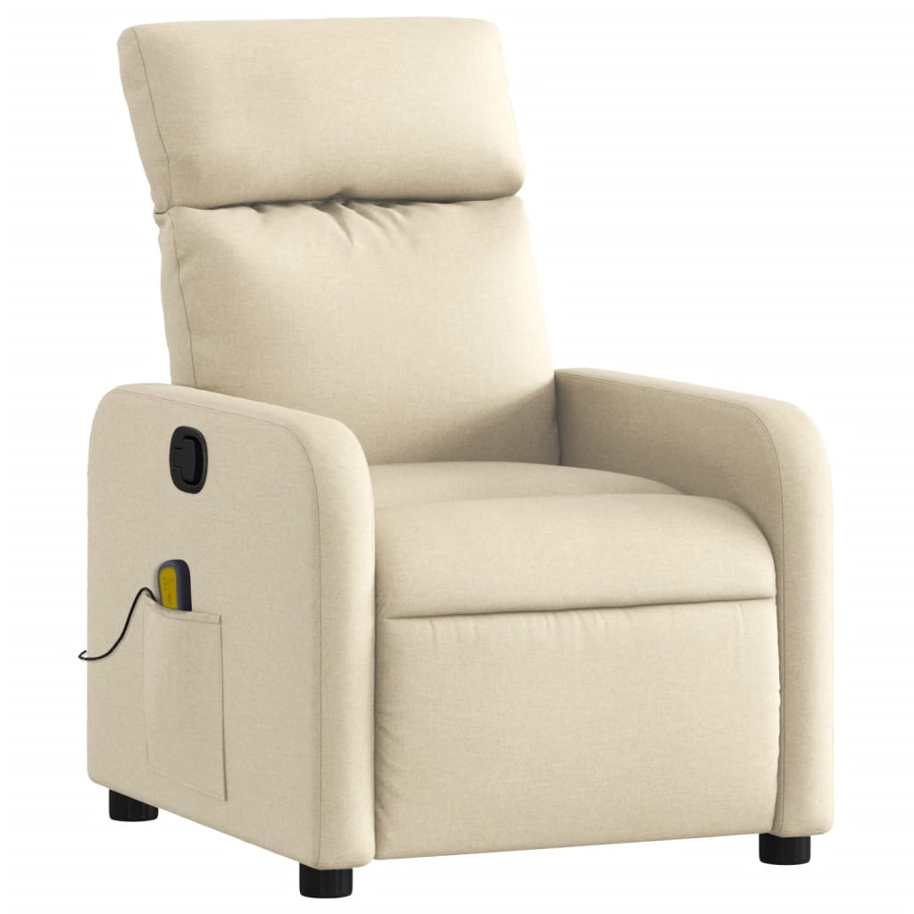 Fauteuil de massage inclinable Crème Tissu - XIOS
