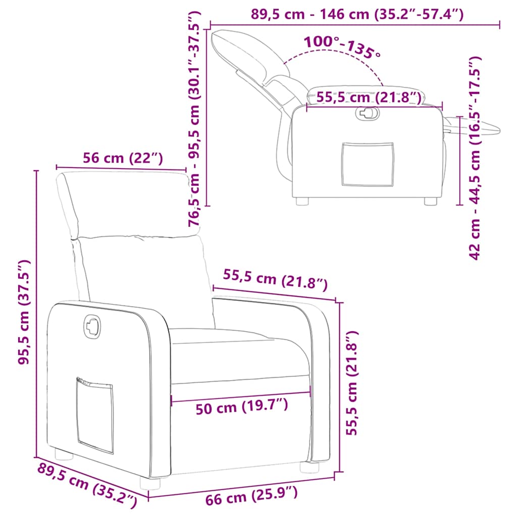 Fauteuil inclinable Noir Similicuir - XIOS